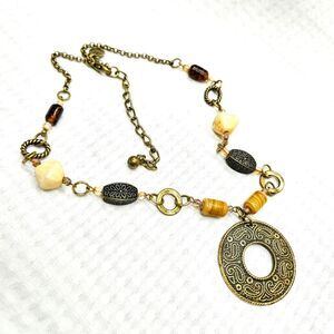 Sarah Coventry Mixed Media Pendant Necklace